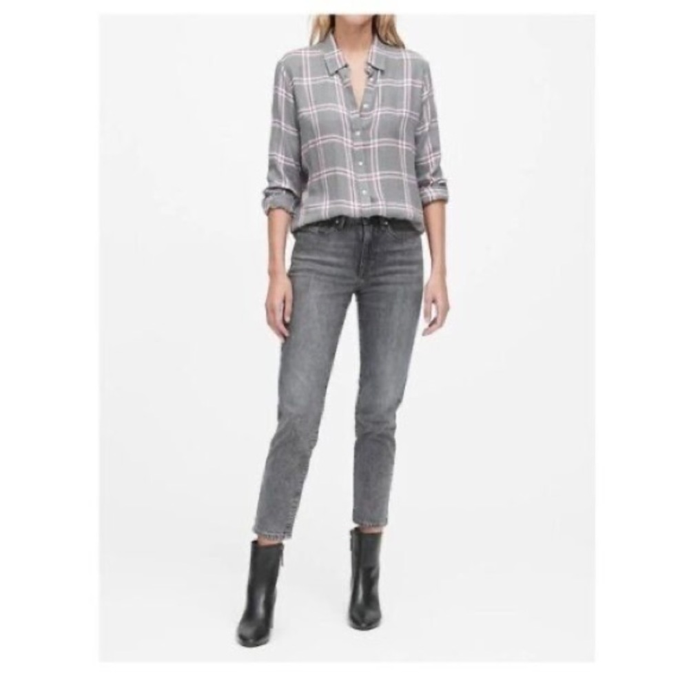 Banana Republic Dillon Classic Fit Flannel Shirt size XS